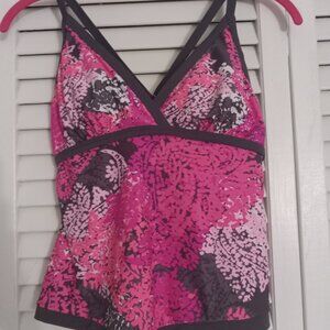 Free Country tankini top Size S floral pattern